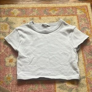 White Cropped T-Shirt